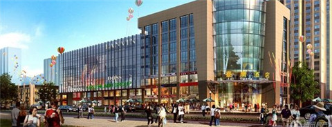 建筑中使用蜂巢芯空心樓蓋的淄博名尚城市廣場(chǎng)